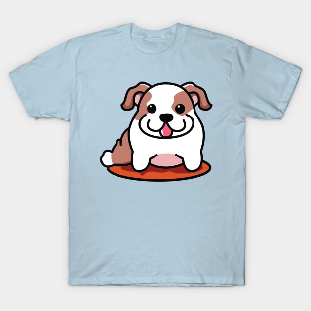 Cute Lazy English Bulldog Lover Gift T-Shirt by Kawaii Bomb